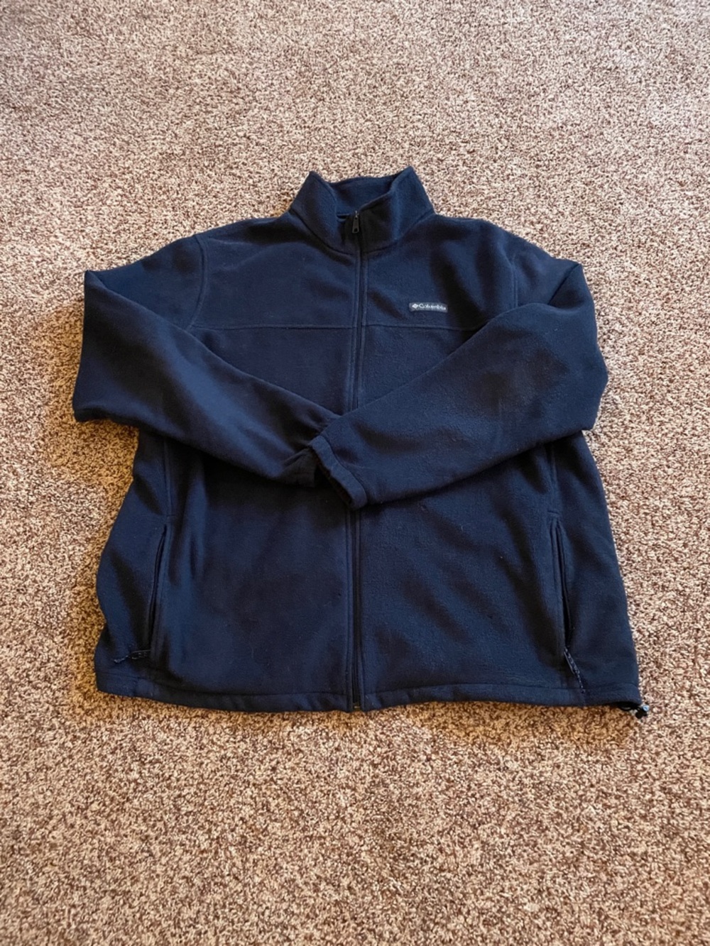 Columbia Men's Navy Full-Zip Lightweight Fleece Jacket. Sz 3XT